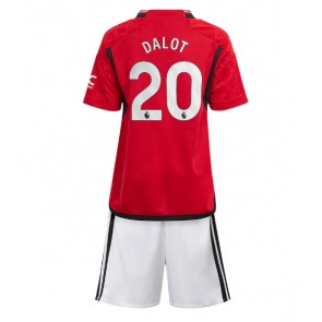 Manchester United Diogo Dalot #20 Domaci Dres za Dječji 2023-24 Kratak Rukavima (+ kratke hlače)